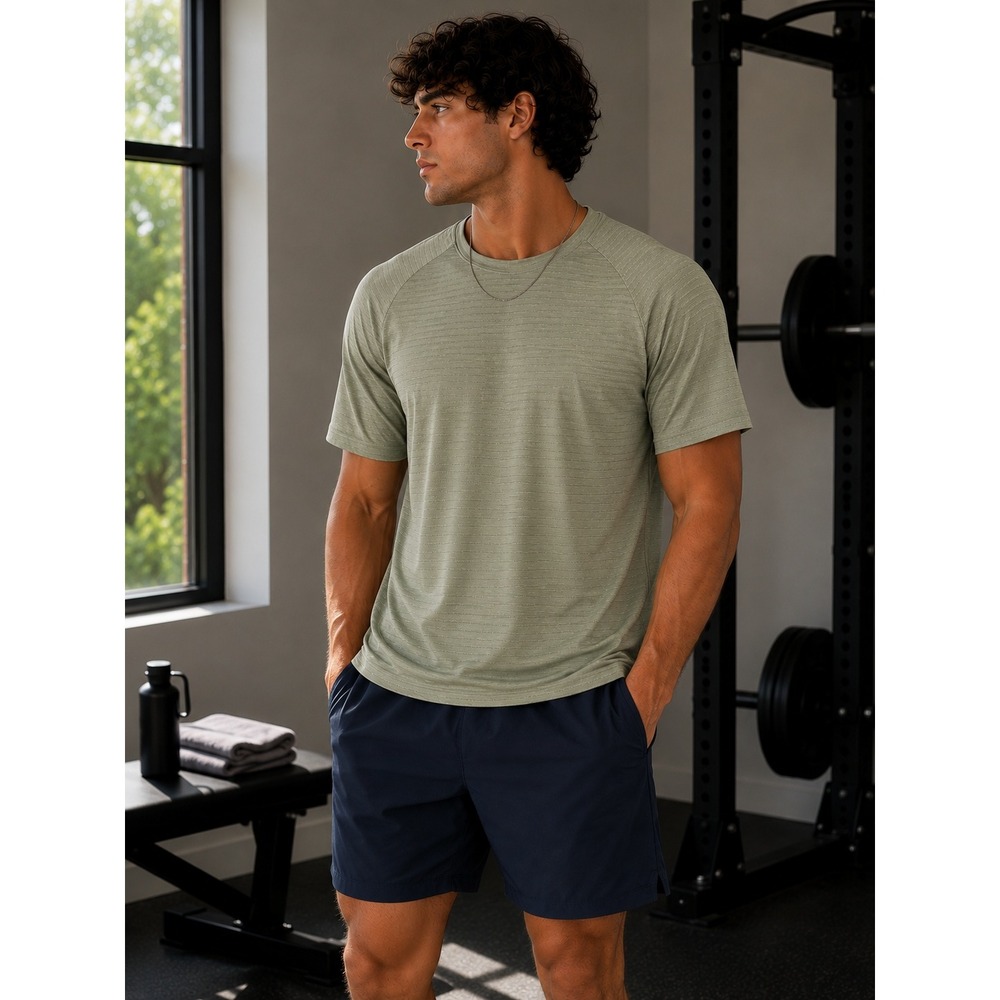 NWT All In Motion Men's Performance TShirt Large Sage Green Athletic Workout Tee